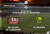 Football Ligue 2 : vidéo du match EA Guingamp - FC Nantes du 17 janvier 2012. Le mardi 17 janvier 2012 à Guingamp. Cotes-dArmor. 